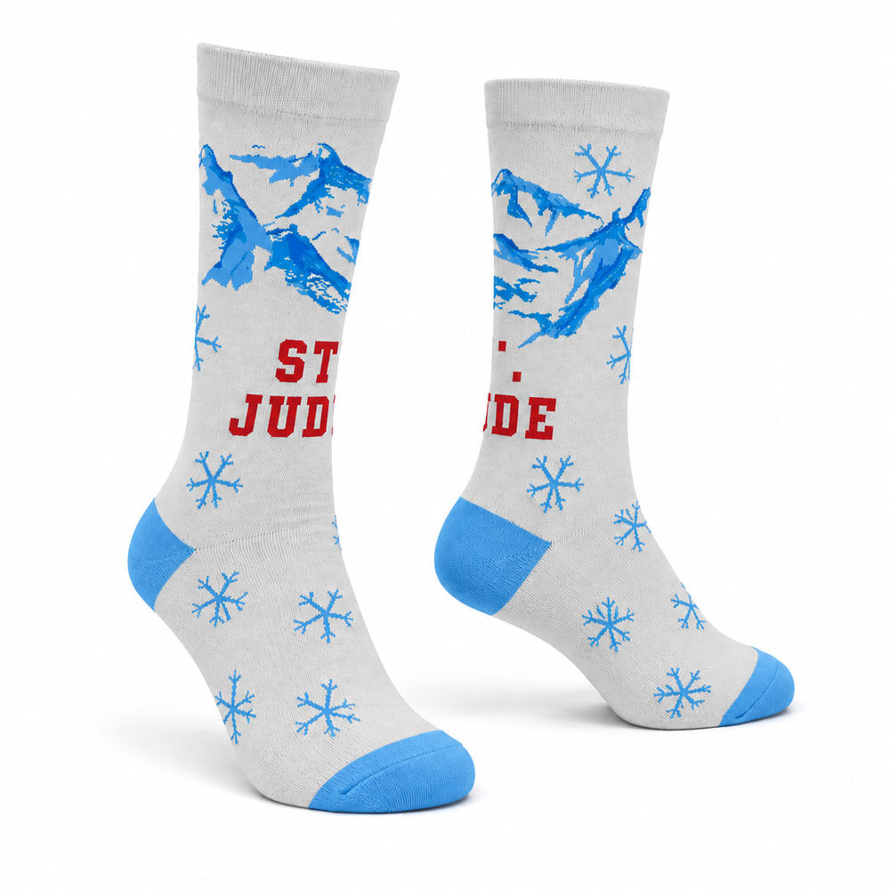 St. Jude Fuzzy Winter Snow Socks